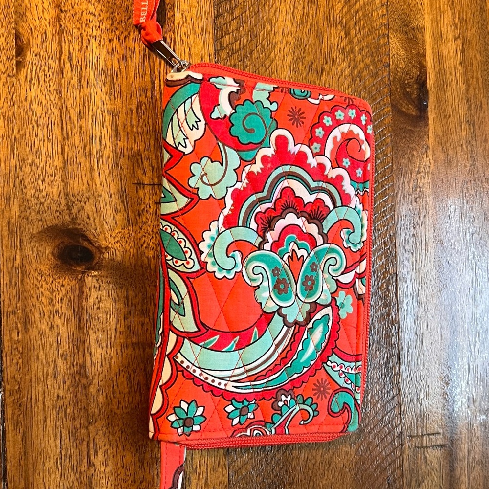 Bella Taylor Vibrant Red, Blue and Green Wristlet - Picture 2 of 5